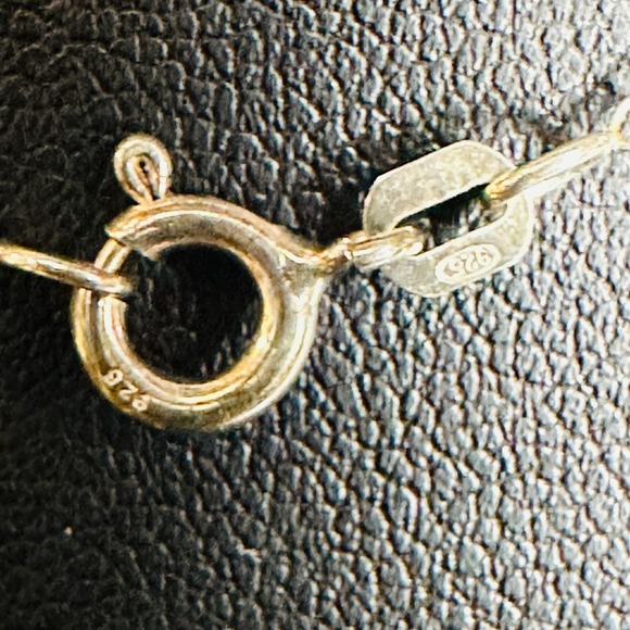 Sterling Green Open Round Stone Pendant Necklace - Picture 6 of 7